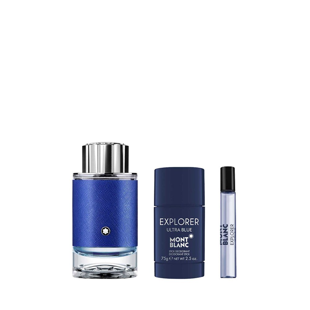Mont Blanc Explorer Ultra Blue EDP Travel & Deodorant Set | My Perfume Shop Australia