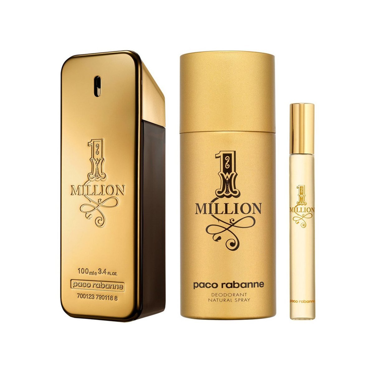 Paco Rabanne 1 Million 3-Piece Gift Set For Men - Cost Plus Perfume